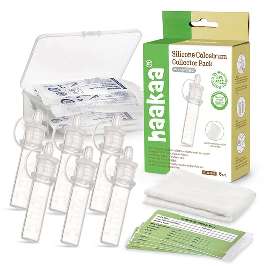 6Pc Silicone Colostrum Collector Set (4ml) - Pre-Sterilised - Haakaa