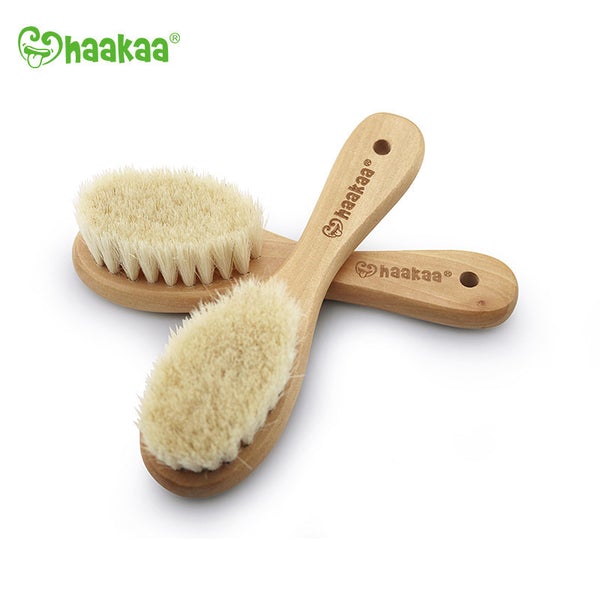 Goat wool baby hair brush ; hairbrush ; toddler ; baby ; soft ; wooden handle ; eco-friendly ; ecofriendly