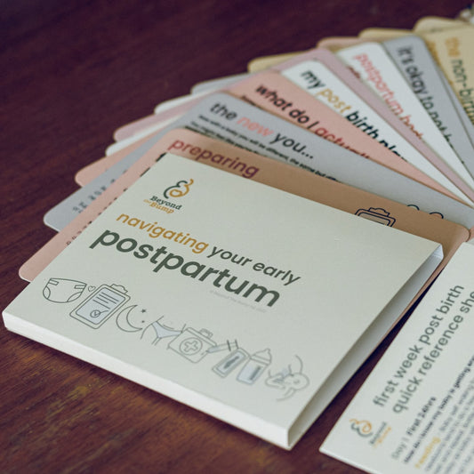 navigating early postpartum cue cards
